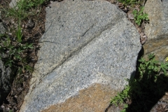 Wagon wheel ruts worn into the granite.